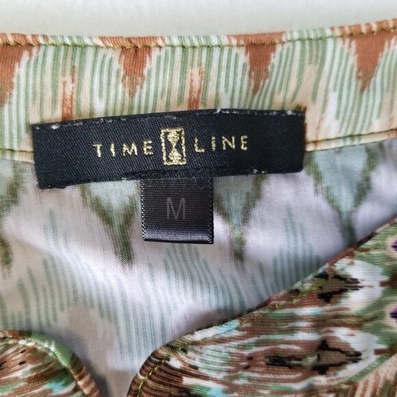 Time Line Women's Blouse Medium Geometric Sleeveless - Picture 3 of 7